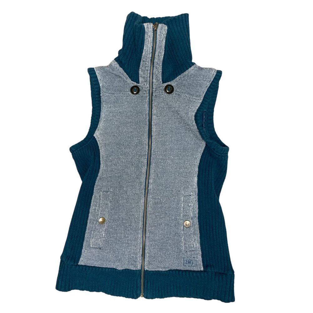 REI, Full Zip Up Vest, Shade of Blue and White, Medium, Used